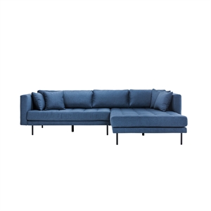Matteo chaiselong sofa - Blå stof - Mål: 282 x 170 cm. Vendbar